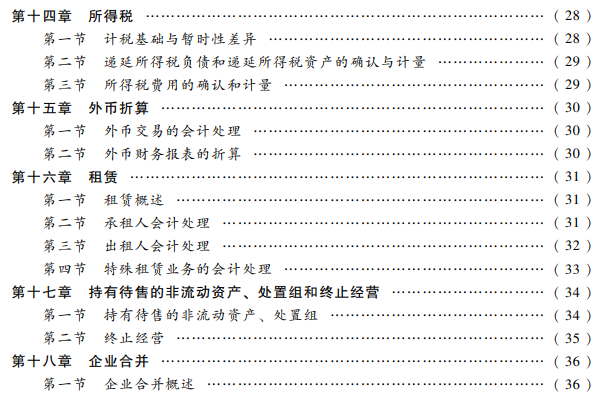 2022年中級(jí)會(huì)計(jì)職稱(chēng)《中級(jí)會(huì)計(jì)實(shí)務(wù)》教材目錄